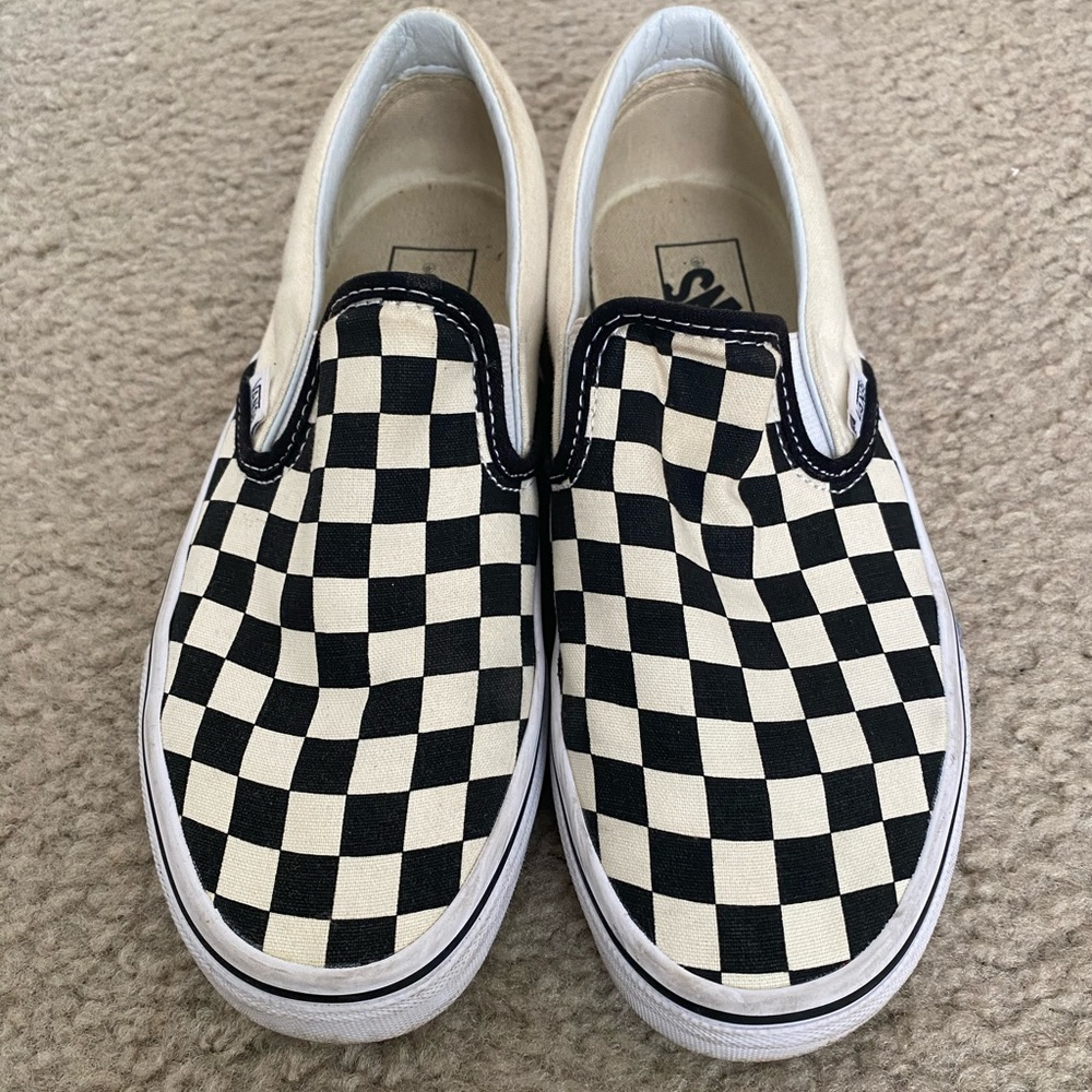 Checker box slip on sneakers